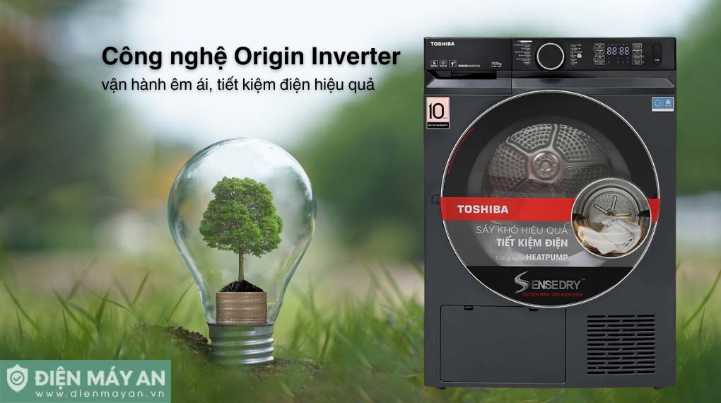 Máy sấy bơm nhiệt Toshiba 10 kg TD-BP110GHV(MG)